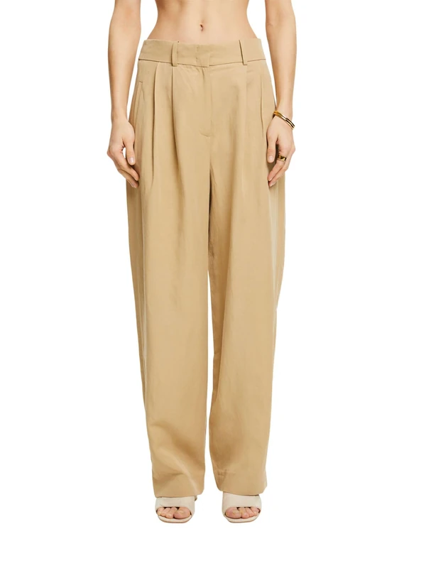 ESPRIT Women's 024ee1b307 Pants, 270/Beige, 32W x 32L
