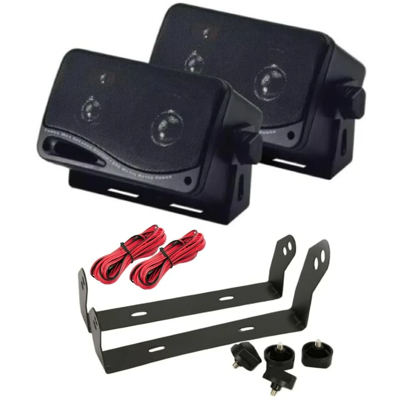 2 speakers PYRAMID 2022SX bass reflex 15 cm 3 way of 200 watts rms and 400 watts max per pair for interior camper home business space cafe hotel, per pair + free brackets and screws