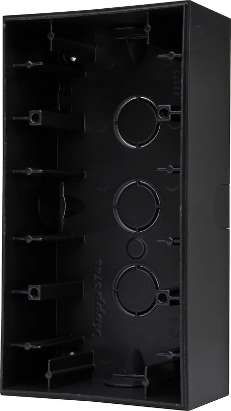 Kopp HK07 2-Way Surface-Mounted Housing Colour: Matte Black (Pack of 5) - Image 1