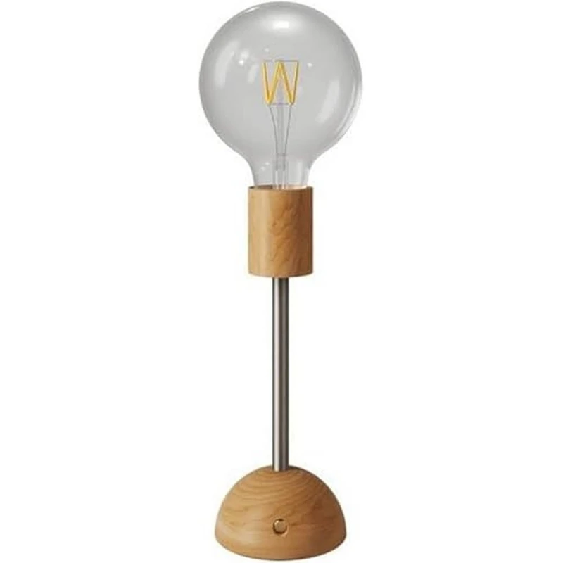 creative cables - Cabless02 Portable and Rechargeable lamp with G125 Globo Bulb - with Bulb, Neutral