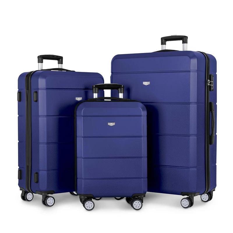 LUGG Travel Suitcase Set - Jetset 3-Piece Hard Shell Luggage, 20" 24" 28 Strong & Lightweight with Secure TSA Lock, Smooth 360° Wheels, Internal Pockets - Airline Approved