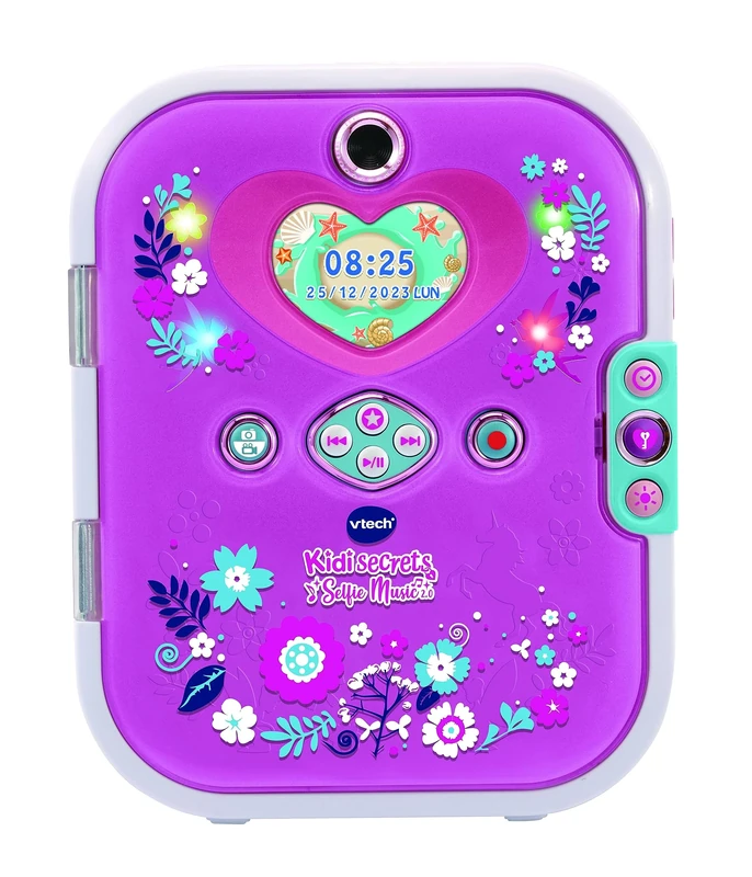 VTech KidiSecrets Selfie Music 2.0, Interactive Secret Diary for Children with Dual Cameras and MP3, Electronic Diary with Colour Screen and Keyboard, Italian Language, Batteries Included, 6-12 Years