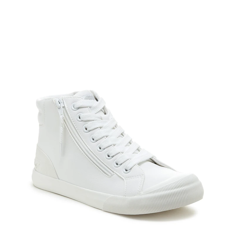 Rocket Dog Womens Jazzin Hi Sneaker, White Pu, 3 UK