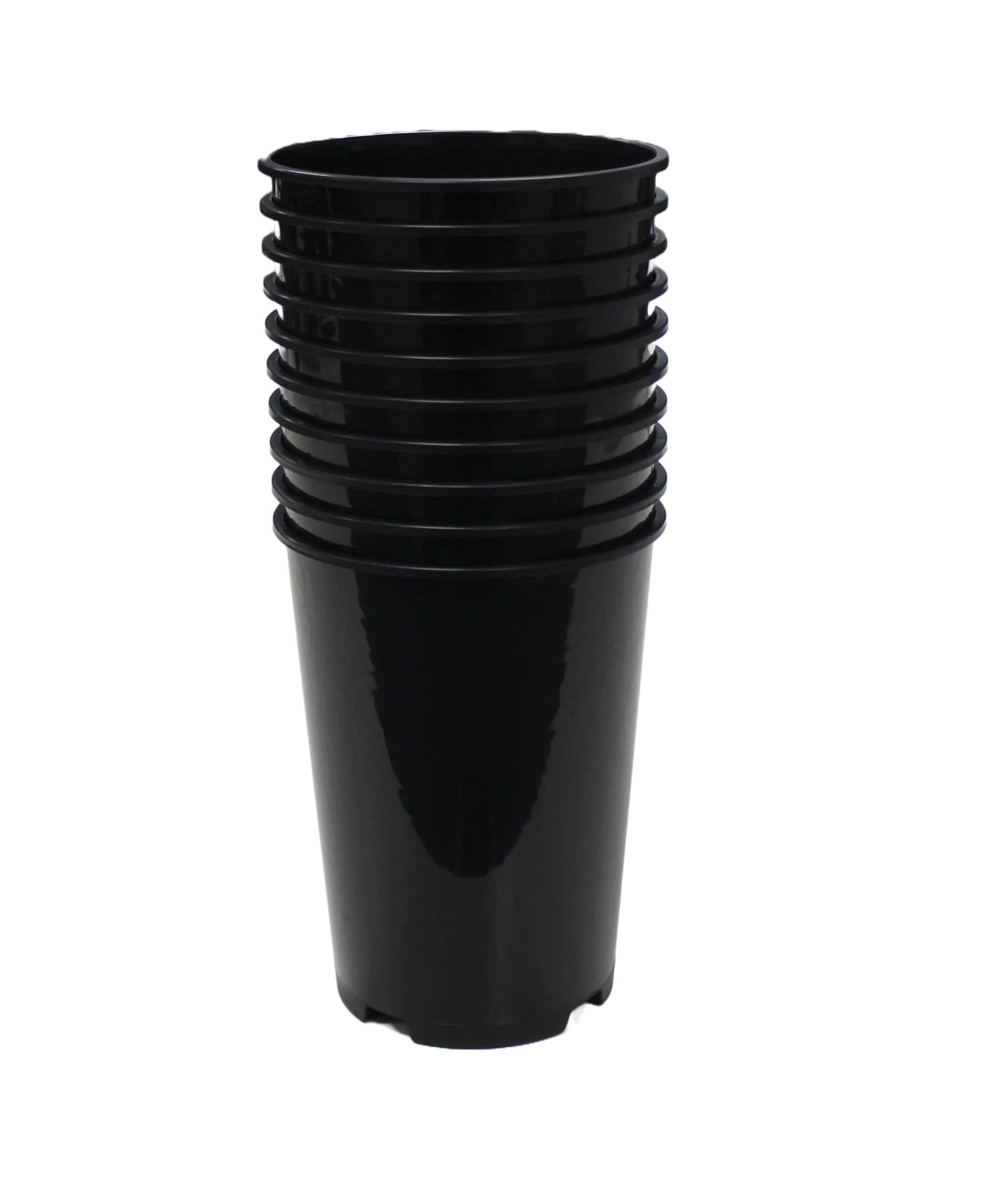 Kingston Tools 10x Extra Tall & Deep Premium 2L Black Plant Pots Recycled Plastics Made in the UK