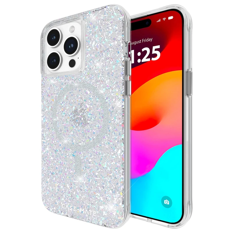 Case-Mate iPhone 15 Pro Max Case - Twinkle Disco [12FT Drop Protection] [Compatible with MagSafe] Magnetic Cover with Cute Bling Sparkle for iPhone 15 Pro Max 6.7", Anti-Scratch, Shockproof, Slim