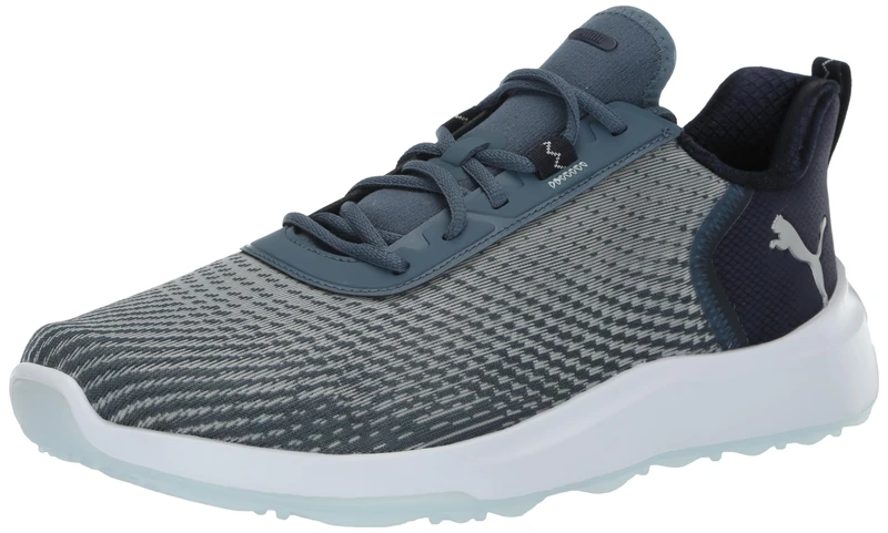 PUMA Men's Fusion Crush Sport Wide Golf Shoe, Evening Sky-deep Navy, 7.5 UK