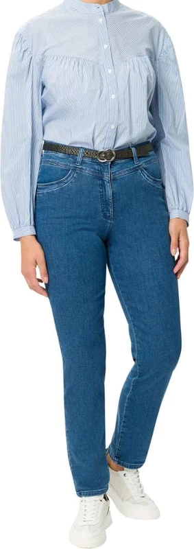 Raphaela by Brax Laura New Cosy Winter Cotton Trousers, Stoned, 27W x 32L