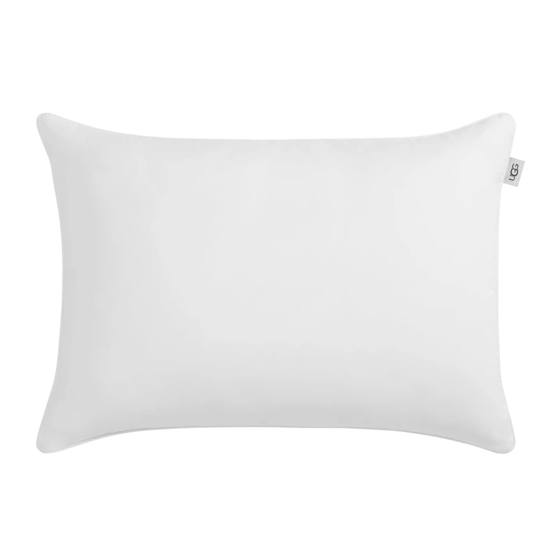UGG 32238 Aimee Standard Basic Cooling Technology Bed Pillow and Sham Cover for Twin Full Queen Size Hypoallergenic Down Alternative Machine Washable Bedding Pillows, Standard 20 x 28-inch, White