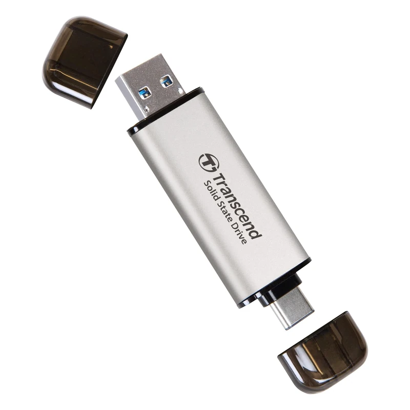 Transcend ESD310 1TB Dual USB-C/A External SSD 1050MB/s Ultra-Fast Drive for iPhone 17/16/15, MacBook, iPad & PC | Fast File Transfer TS1TESD310S