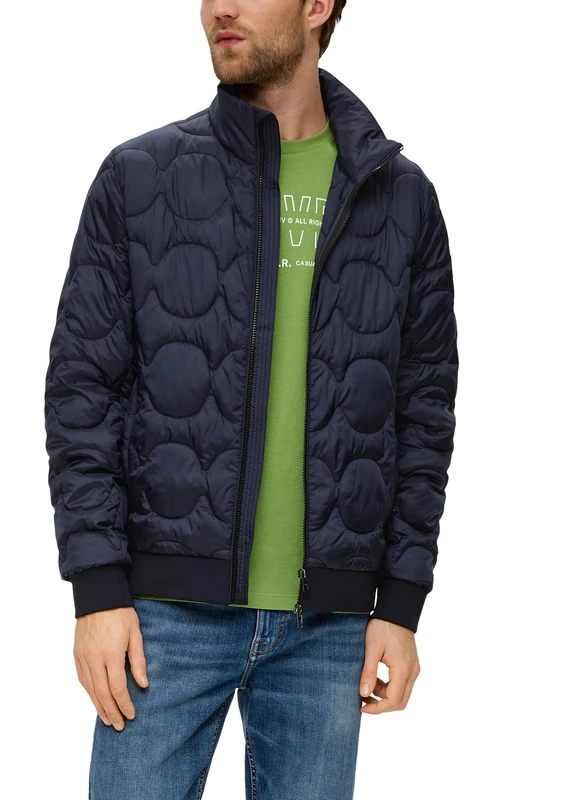 s.Oliver Men's 2147877 Quilted Jacket, Blue 5978, L