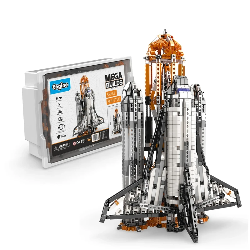 Engino | MEGA Builds: Challenger Space Shuttle Construction Toy, Building Kit for Kids 9+