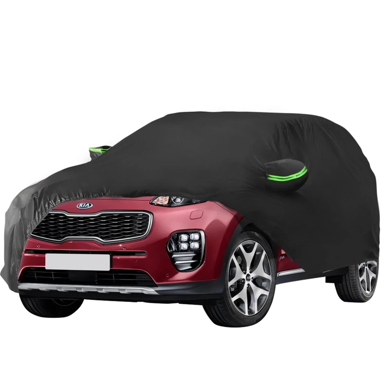 Proadsy 2024 Upgrade Car Cover for 2010-2024 Kia Sportage, Waterproof All Weather for Automobiles, Windproof Snowproof Rain Hail Sun UV Protection Full Outdoor Indoor Exterior Car Covers, Black
