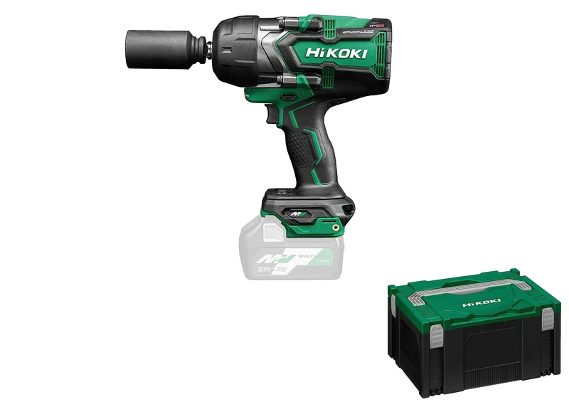 HIKOKI Akku Schlagschrauber WR36DGW2Z, Bolzen und Muttern: M12-M33 (36V, Brushless, Max. Lösemoment: 2000 Nm, Werkzeugaufnahme: 1/2 Zoll Außenvierkant, Schlagschrauben) Lieferumfang: 1 HSCIII Koffer