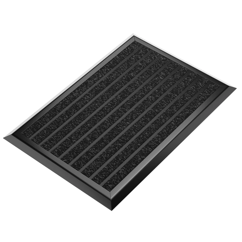 Outdoor black door mat 40 x 60 cm, aluminum doormats, outdoor doormat, heavy duty door mats outside, welcome door mat, dirt trap outdoor mat, house entrance doormat, heavy duty door mat dirt trapper.