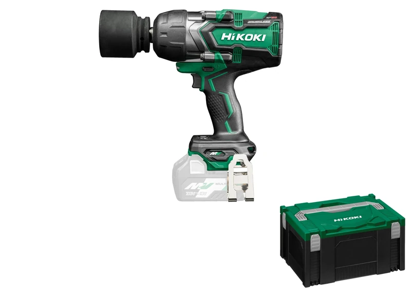 HIKOKI Akku Schlagschrauber WR36DFW2Z, Bolzen und Muttern: M12-M36 (36V, Brushless, Max. Lösemoment: 2400 Nm, Werkzeugaufnahme: 3/4 Zoll Außenvierkant, Schlagschrauben) Lieferumfang: 1 HSCIII Koffer.