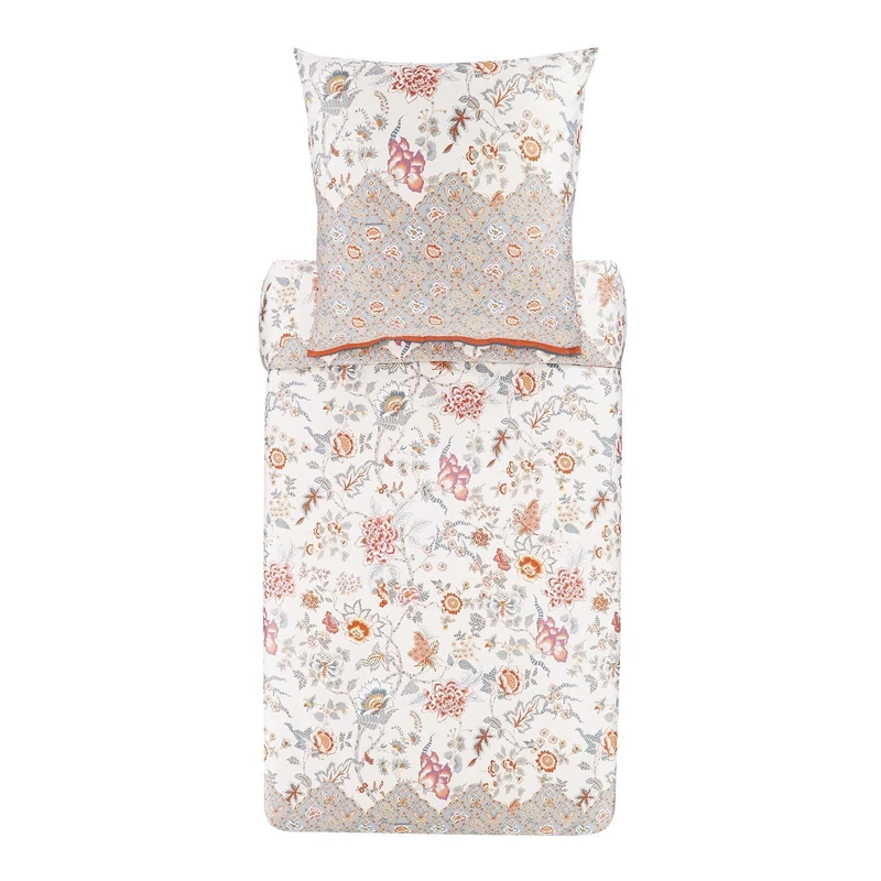 Bassetti Vicenza 9325846 Bed Linen + 1 Pillowcase 100% Cotton Satin Beige 41 Dimensions 155 x 220 cm + 1 K 80 x 80 cm