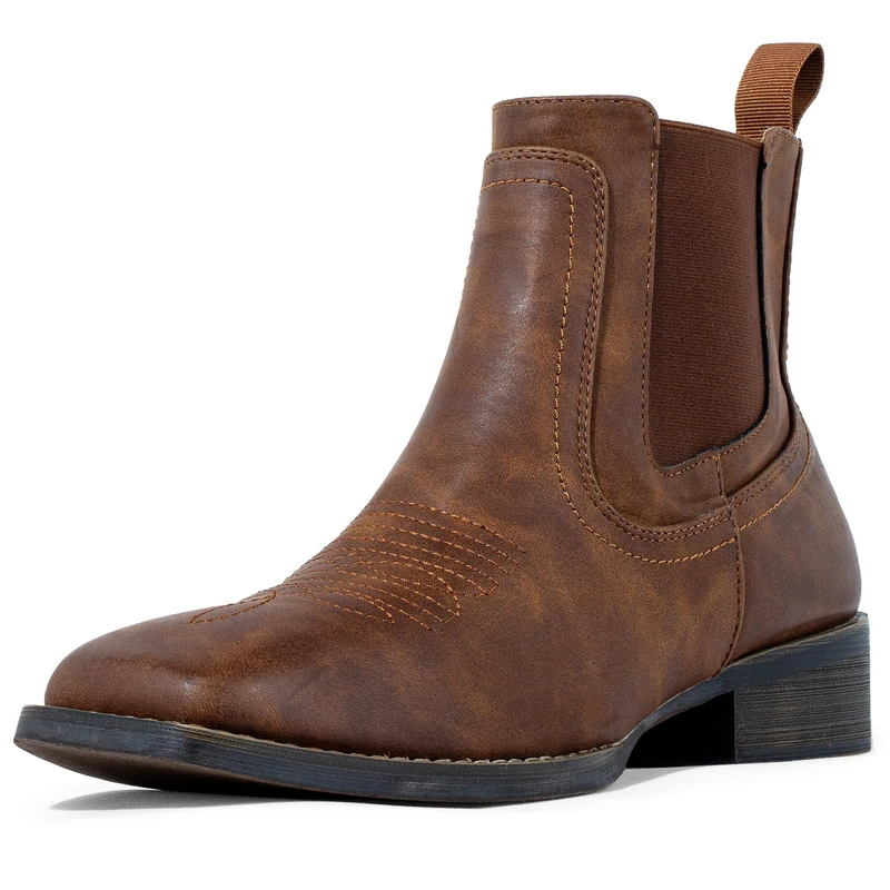 J's.o.l.e Men's Ankle Cowboy Boots, Brown, 9 UK