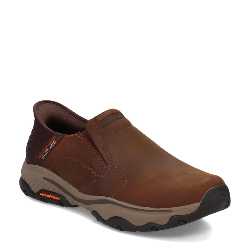 Skechers Men's Craster-Lanigan Hands Free Slip-in Moccasin, Brown, 13