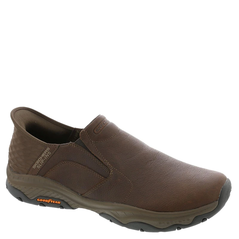 Skechers Men's Craster-Lanigan Hands Free Slip-in Moccasin, Brown, 8.5