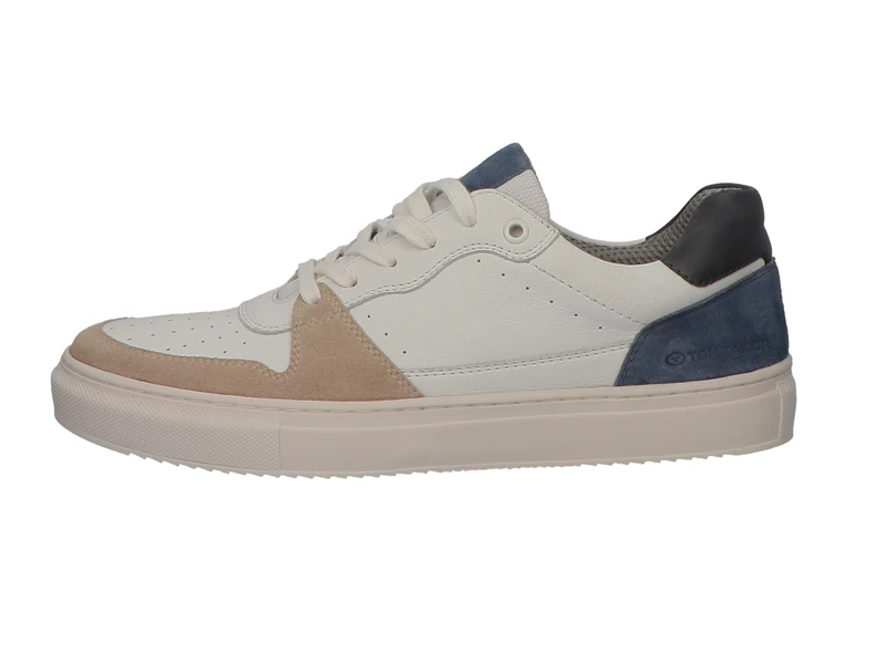 TOM TAILOR Men's 7458000003 Sneaker, White Navy, 10.5 UK - Image 1