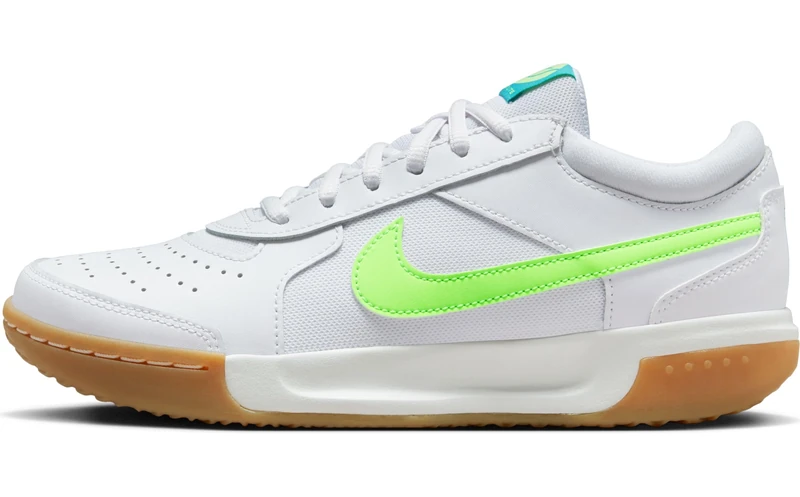 Nike Women's Court Air Zoom Lite 3 Sneaker, White Lime Blast Teal Nebula, 2.5 UK