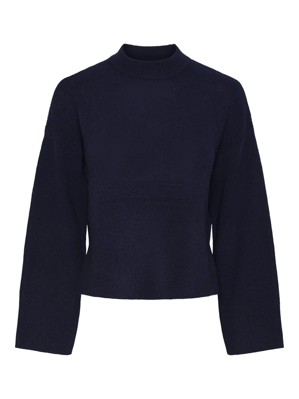 YAS Women's frido LS Wide Knit Pullover S. Noos Jumper, Night Sky, XL