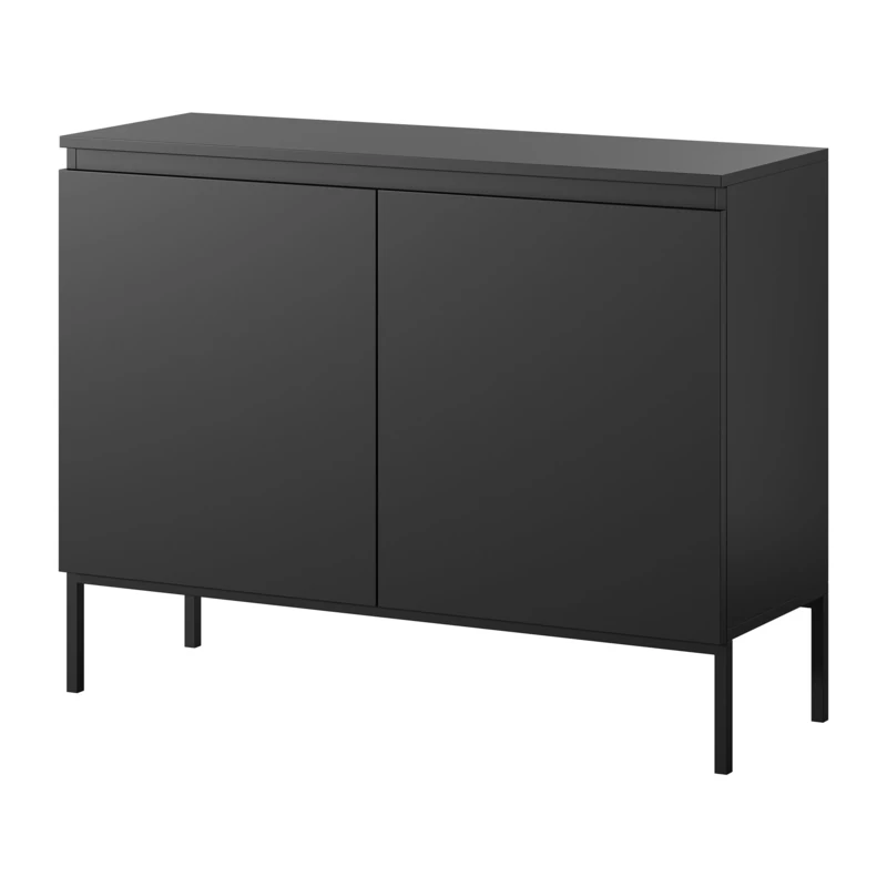 Selsey Bemmi Sideboard Chest of Drawers 2 Doors, Black, 100 cm