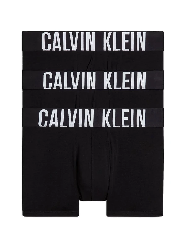 Calvin Klein Men's TRUNK 3PK Trunk, BLACK, XS
