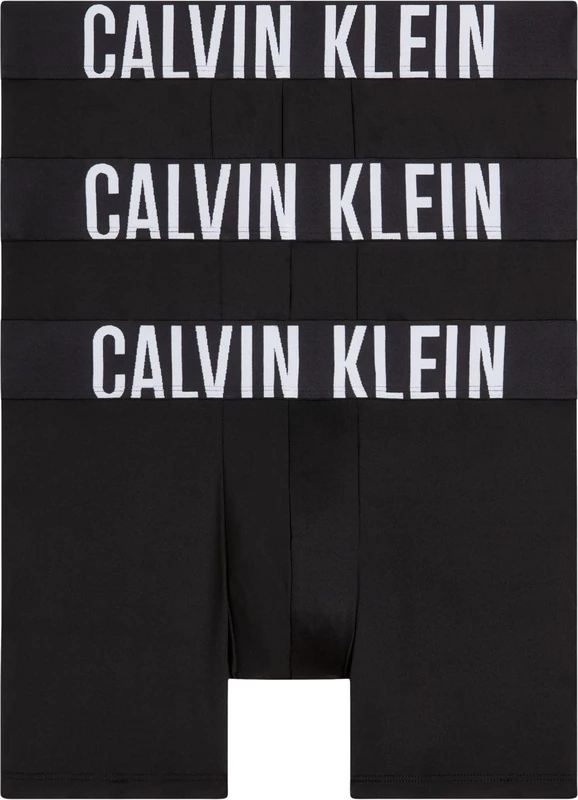 Calvin Klein Men’s 3 Pack Boxer Briefs Underwear, Black (Black/Black/Black), XXL