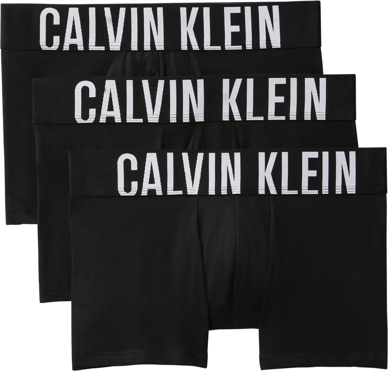 Calvin Klein Men's TRUNK 3PK Trunk, BLACK, XXL