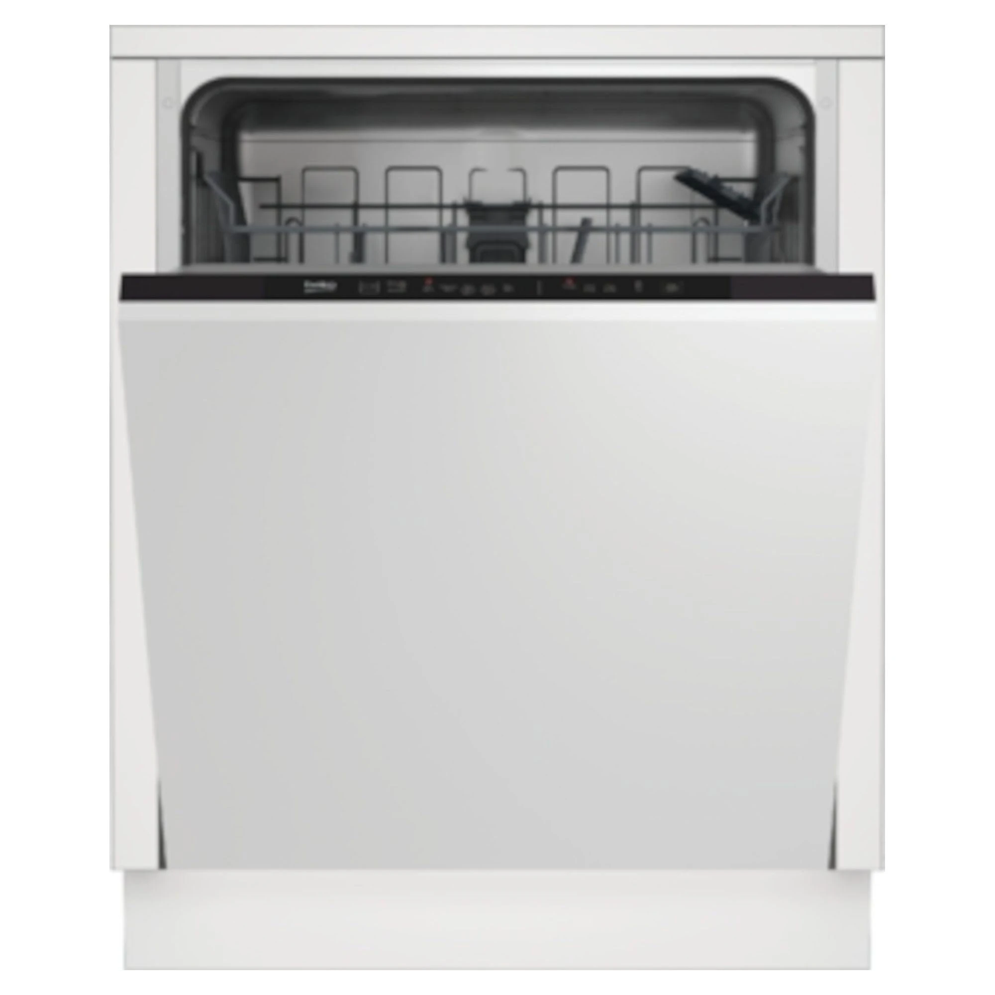 Beko DIN15X20 Full-size Integrated Dishwasher | Black Control Panel 60 cm Full size with 13 Place Setting | x30 Minute Quick Wash Technology