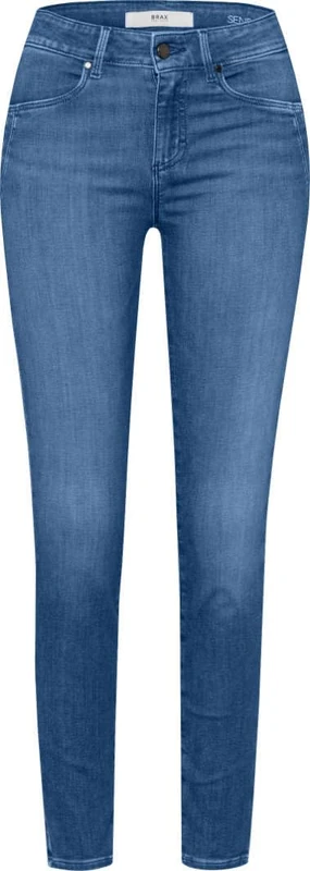 BRAX Women's Style Ana Sensation-Push Up Organic Cotton Jeans, Used Water Blue, 34W x 32L