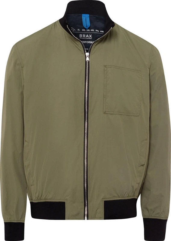 BRAX Men's Style Enzo Retro Classic: Smart Blouson Biker Jacket, Green (Moss), M
