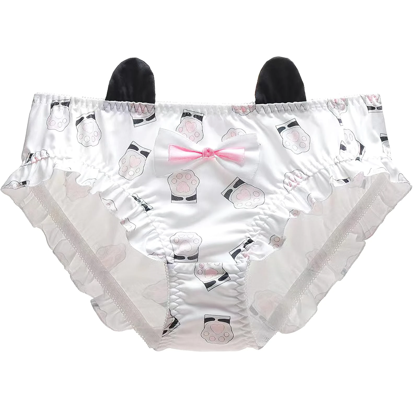 ZooChest Silk Underwear for Women Sexy Tanga Knickers for Women Cute Silk Knickers Femboy Panties Lady Cotton Crotch Sissy Panties Unisex Black/Pink knickers XL