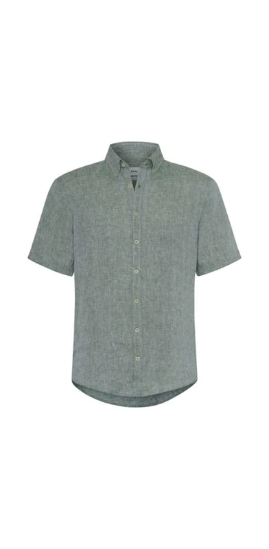 BRAX Men's Style Dan U Pure Linen Shirt, Parsley, XS