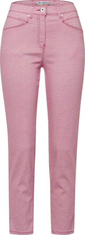Raphaela by Brax Women's Luca 6/8 Denim Minimal Print Jeans, Magenta, 34W x 32L