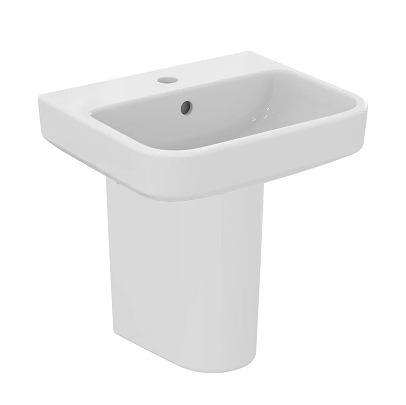 Ideal Standard i.Life B 45cm Semi Pedestal Cloakroom Sink/Basin, 1 Tap Hole, E260201, White