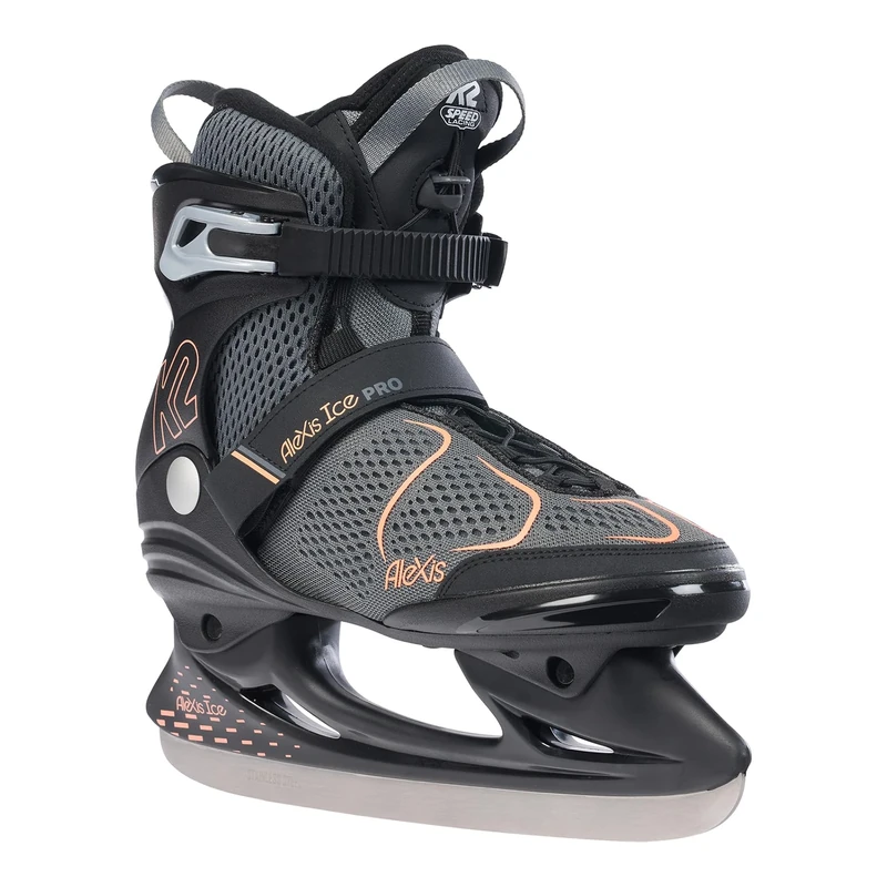 K2 Alexis Ice Pro Women's Skates Black Anthracite-Coral UK 6/25.5