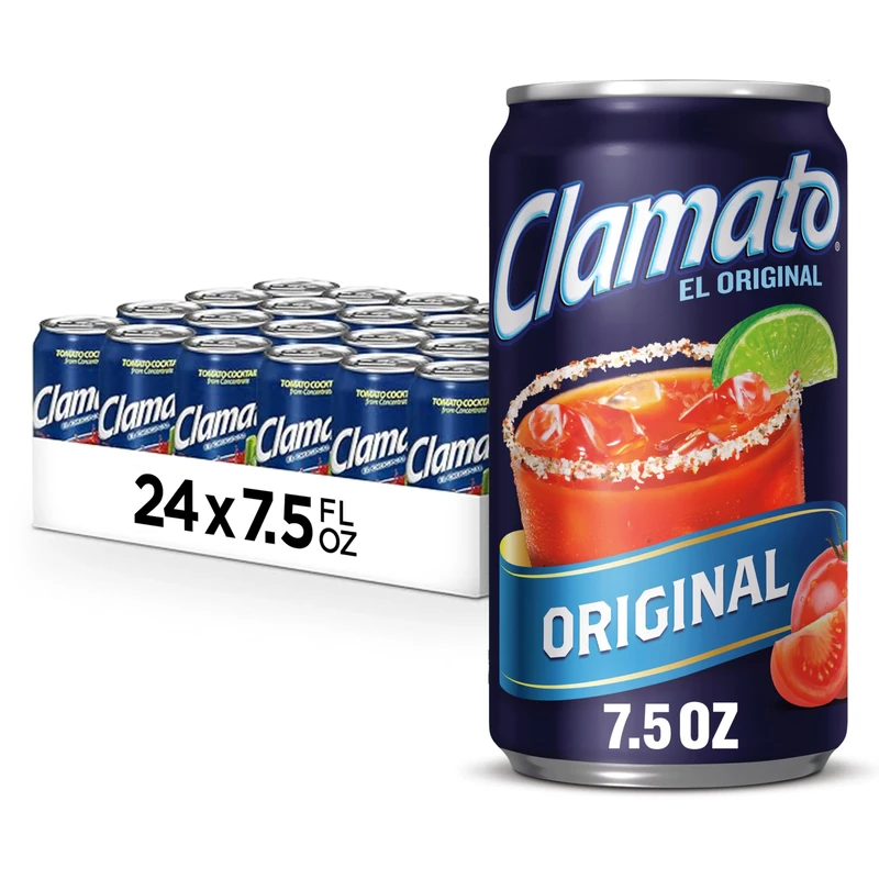 Motts Clamato Tomato Juice 24 x 221ml Cans - Makes the Ultimate Bloody Mary cocktail