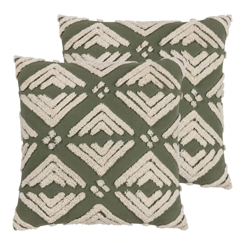 Yard Taya Square Feather Filled Cushions Twin Pack