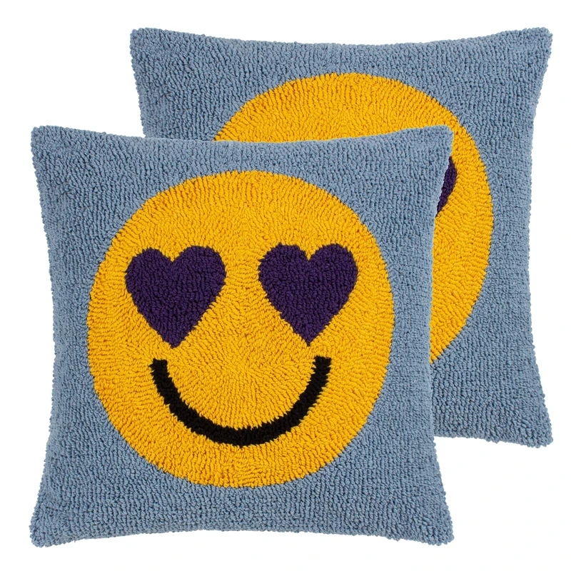Heya Home Smile Feather Filled Cushions Twin Pack