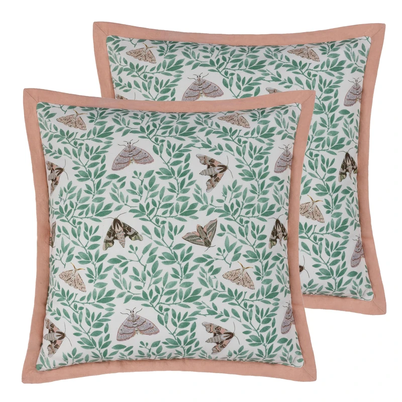 furn. Wylder Silk Moth Feather Filled Cushions Twin Pack