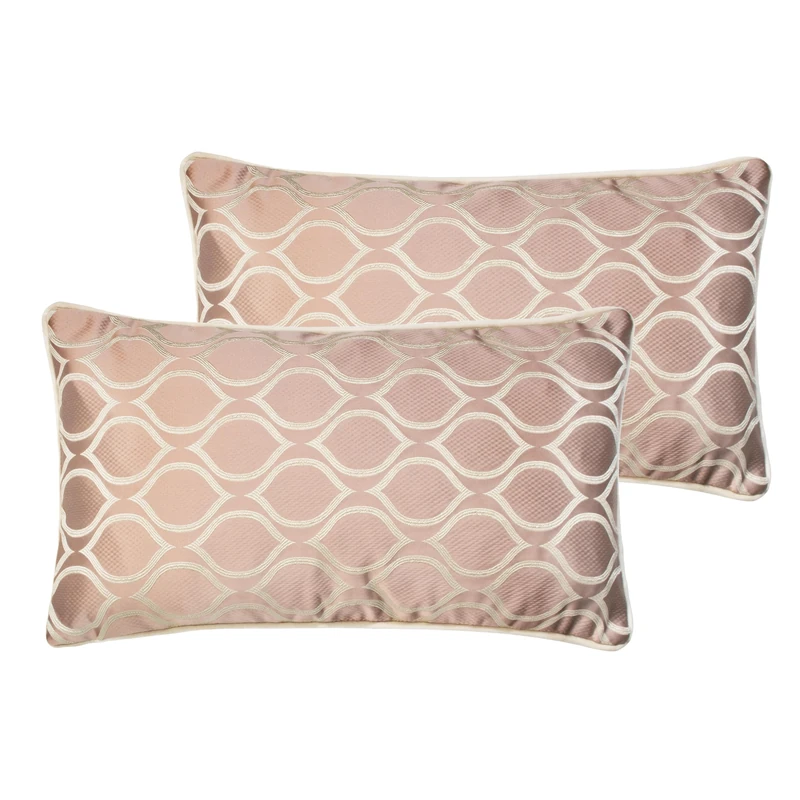 Prestigious Textiles Solitaire Feather Filled Cushions Twin Pack, Rose, 30 x 50cm