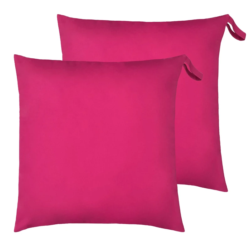 furn. Plain Outdoor Cushions Twin Pack,Pink,55 x 55cm