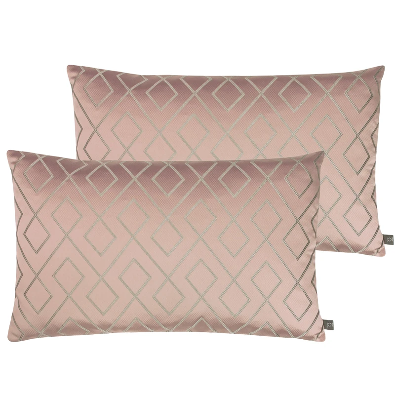 Prestigious Textiles Pivot Feather Filled Cushions Twin Pack, Rose, 40 x 60cm