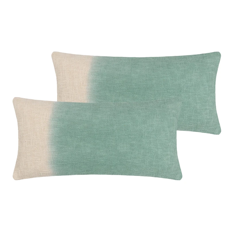 furn. Mizu Rectangular Feather Filled Cushions Twin Pack - Image 1