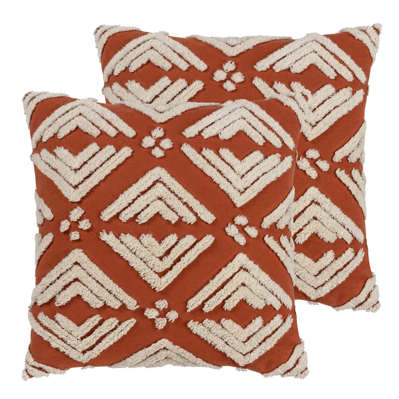 Yard Taya Square Feather Filled Cushions Twin Pack