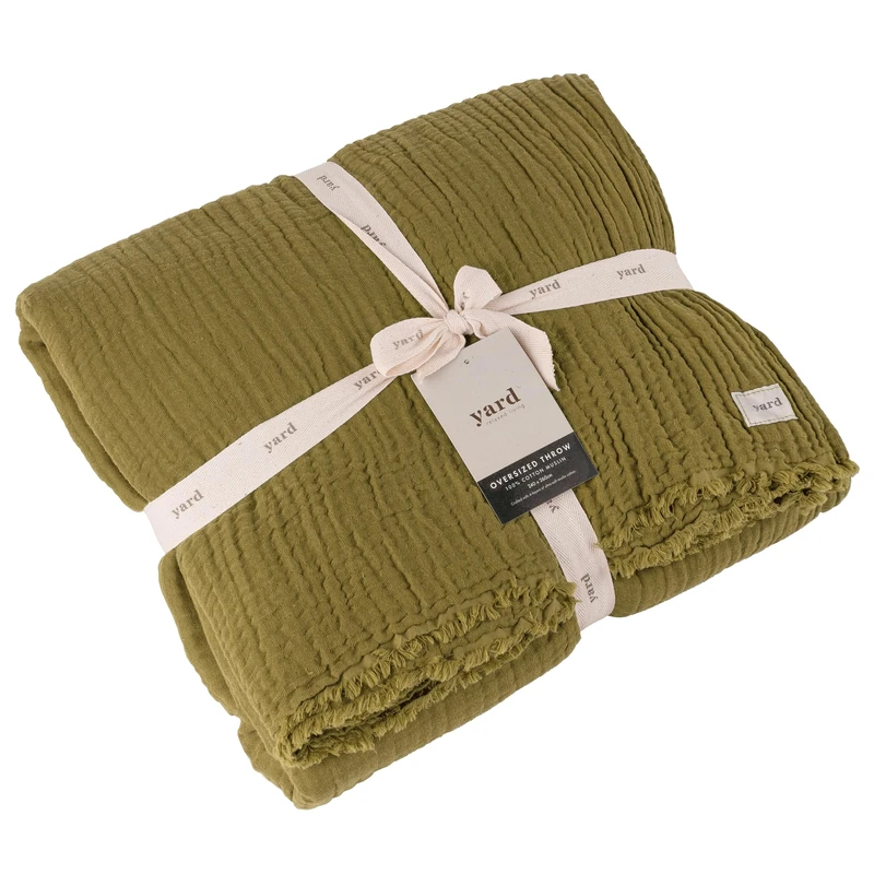 furn. Yard Lark Throw, Khaki, 240 x 260cm