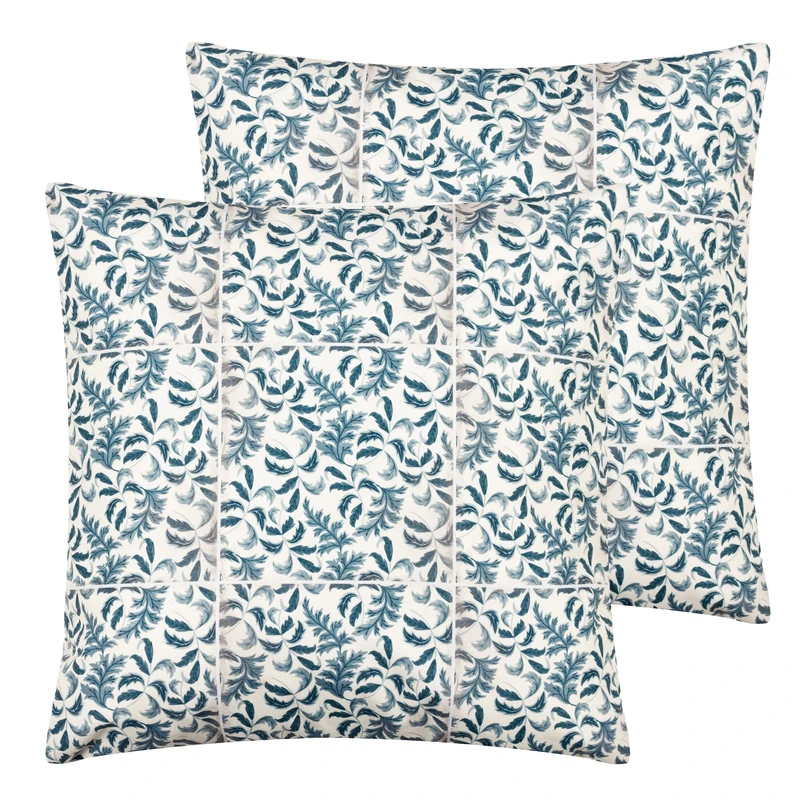 Paoletti Minton Tiles Outdoor Cushions Twin Pack