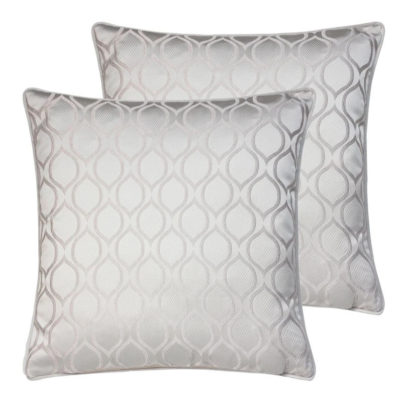 Prestigious Textiles Solitaire Feather Filled Cushions Twin Pack, Sterling, 50 x 50cm